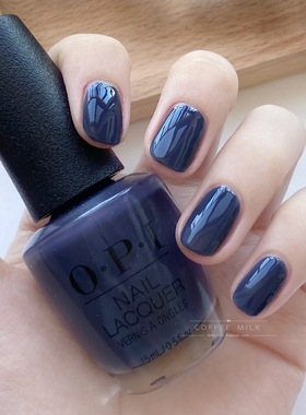 美国OPI指甲油I59网红烟灰蓝15ML复古显白气质持久脚趾美甲原装