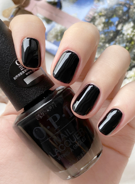 美国正品OPI指甲油 显白大气 黑色T02持久环保美甲15ML珠光黑樱桃