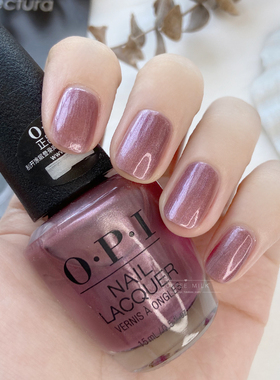 美国原装正品OPI指甲油冰岛系列I63金属玫瑰粉紫持久环保美甲原装