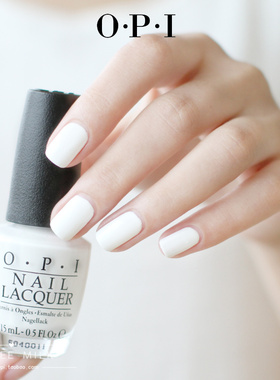 OPI 指甲油白色永恒经典 法式 L00 小样 原装 持久美国正品奶白色