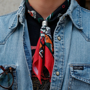 滚烫时光纯棉复古方巾盖布雷鸟头巾男士阿美咔叽vintage包包挂饰