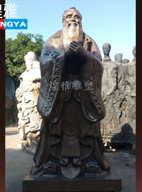 历史名人校园玻璃钢仿铜煌雅