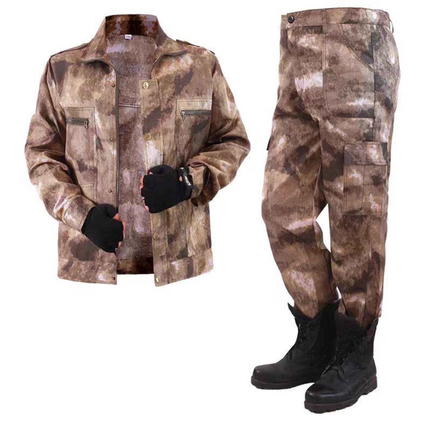 春秋款迷彩劳保工作服套装｜建筑