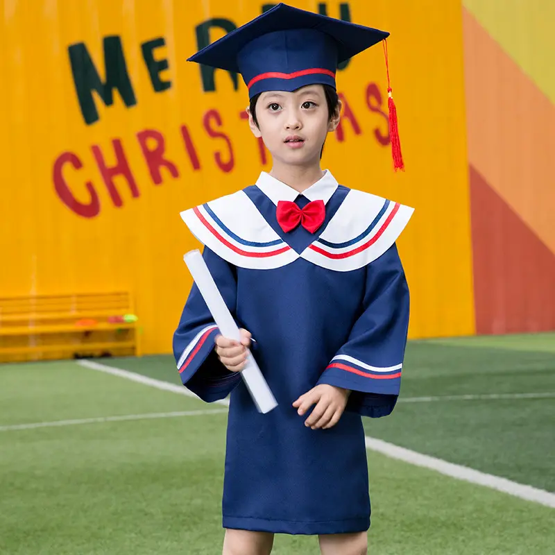 新款儿童学士服幼儿园博士服毕业