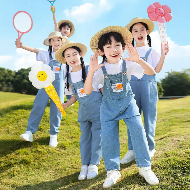 六一儿童啦啦队演出服表演舞蹈