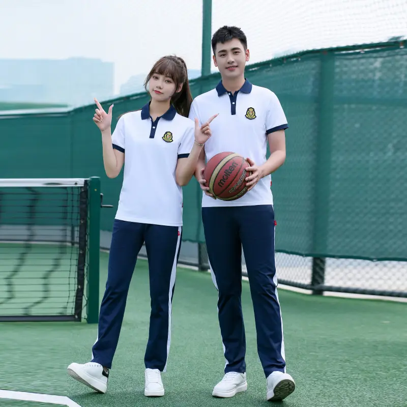 中学生校服班服运动服夏季新款男女短袖套装初中高中学生校服棉