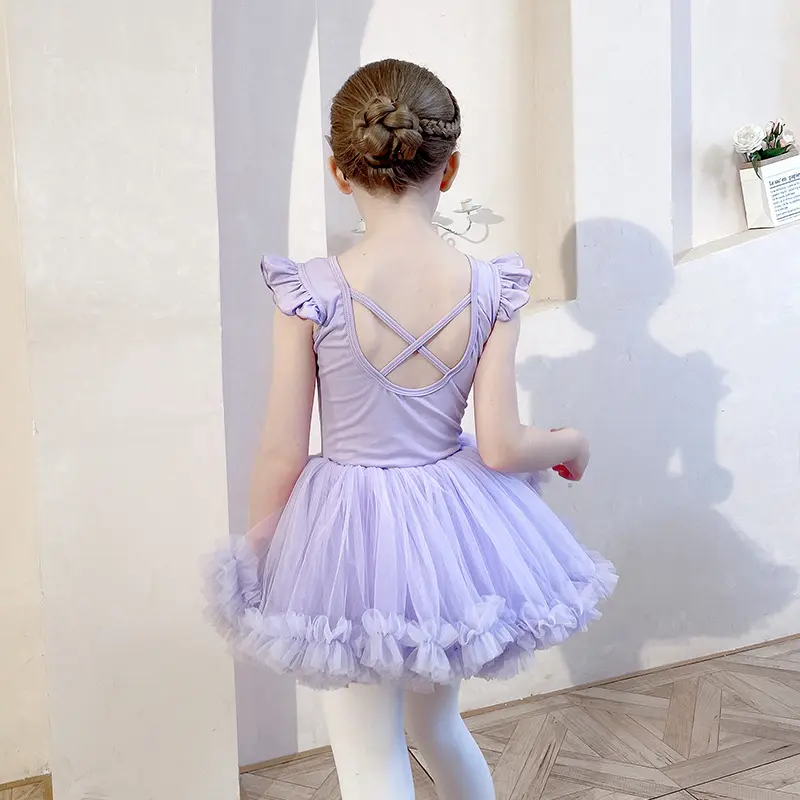 儿童舞蹈服女童练功服夏季裙幼儿