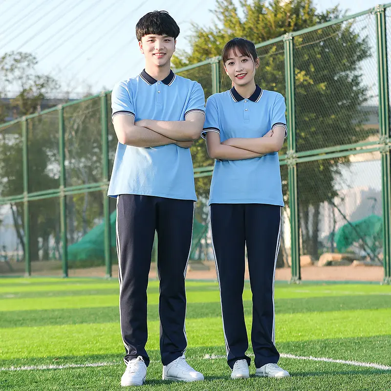 夏季新款学院风珠地棉学生短袖