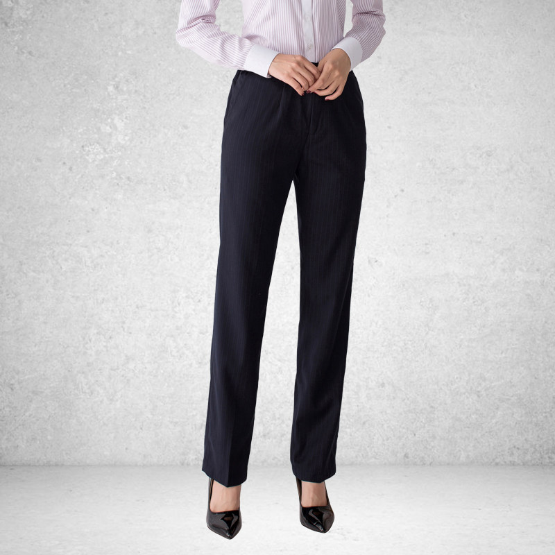 中国中行女式西裤中国银行行服西裤工商银行西裤工装条纹西裤春秋