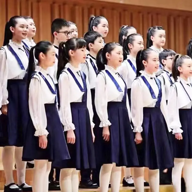 儿童合唱演出服中学生小学生大