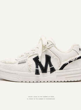 猫与沙发破坏风小白鞋休闲小众百搭增高低帮男女同款情侣板鞋鞋子