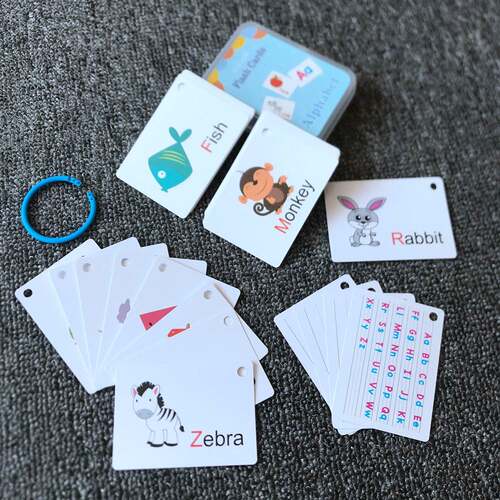 儿童早教学习英语闪卡flash cards形状动物颜色水果