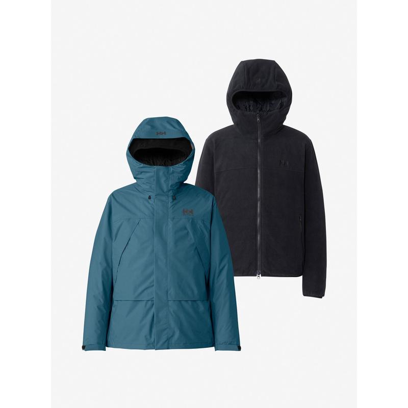 Helly Hansen海丽汉森男士冲锋衣防水透湿保暖三合一外套连帽