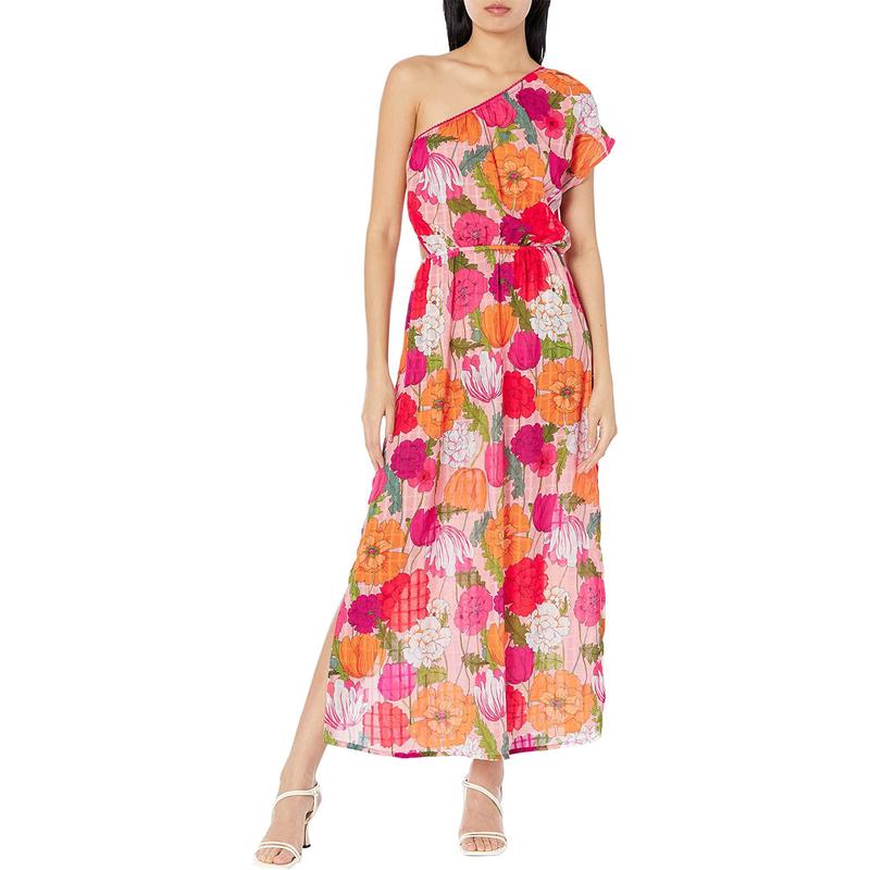 Trina Turk Sunny Bloom One Shoulder Maxi 2024热销连衣裙女士