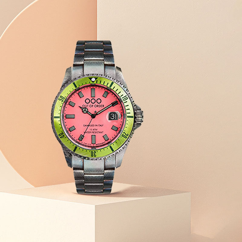 Out Of Order 手表 男士复古做旧意大利腕表 石英表18.RO.VE男表