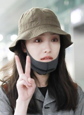 日系倪妮明星同款渔夫帽女夏季款款时尚遮阳帽盆帽防晒帽百搭休闲