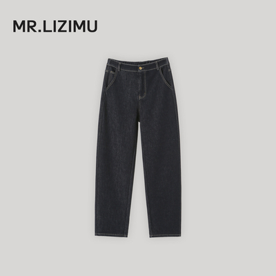 显瘦高腰牛仔裤女长裤加绒直筒裤