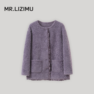 李子木先生韩版减龄毛毛外套女2026冬季宽松显瘦百搭洋气慵懒外衣