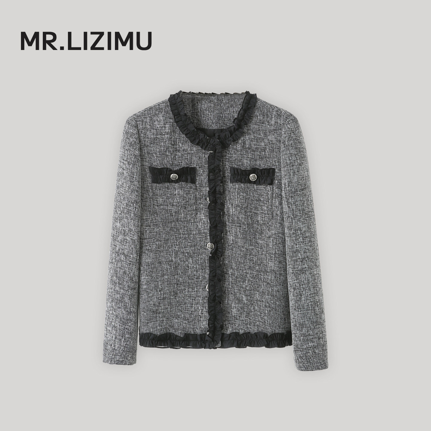 李子木先生休闲小香风圆领外套女2025秋冬新款百搭时尚洋气上衣,女装/女士精品,短外套,淘宝优惠券,粉丝福利购,淘宝优惠卷