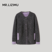 李子木先生简约圆领毛呢外套女2025冬季 新款 百搭减龄小香风呢上衣