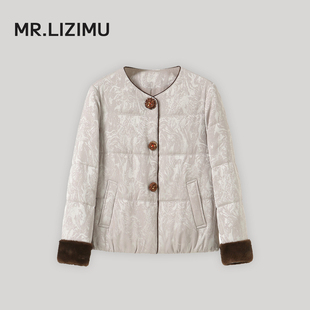 李子木先生新中式 百搭小香风羊毛内胆棉衣外套 保暖棉服女2025冬季