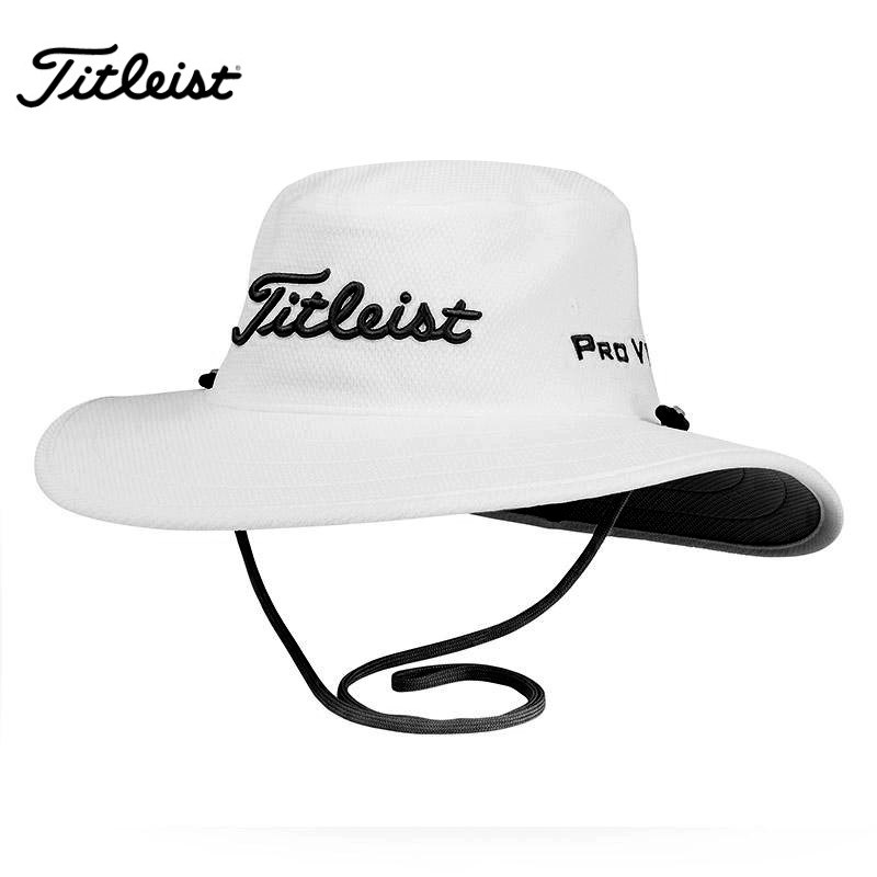 新品Titleist高尔夫球帽golf男士圆顶遮阳帽大帽檐防水渔夫帽子