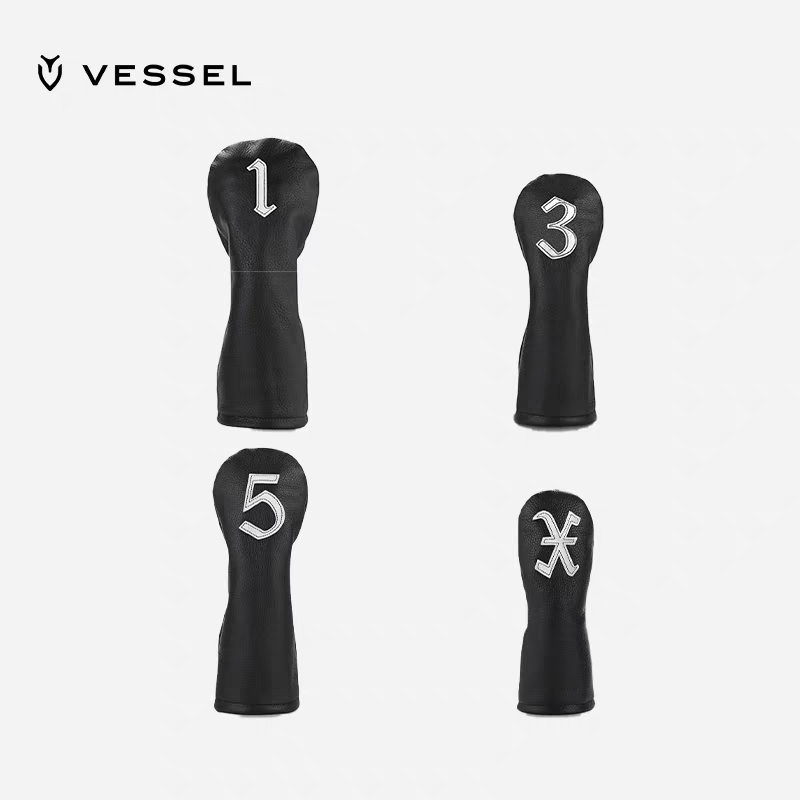VESSEL 新款高尔夫球杆保护套 皮革防水泼推杆套135UT杆头套