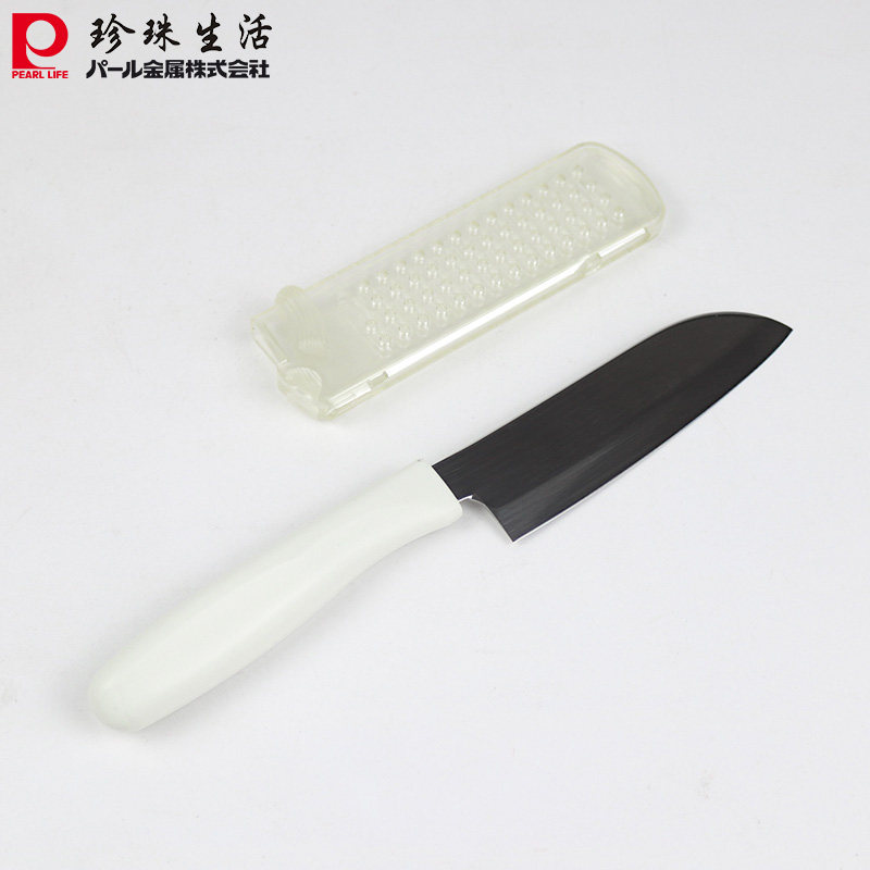 珍珠生活c-6408不锈钢瓜果刀白色塑料手柄厨房多用削皮刀家用小刀