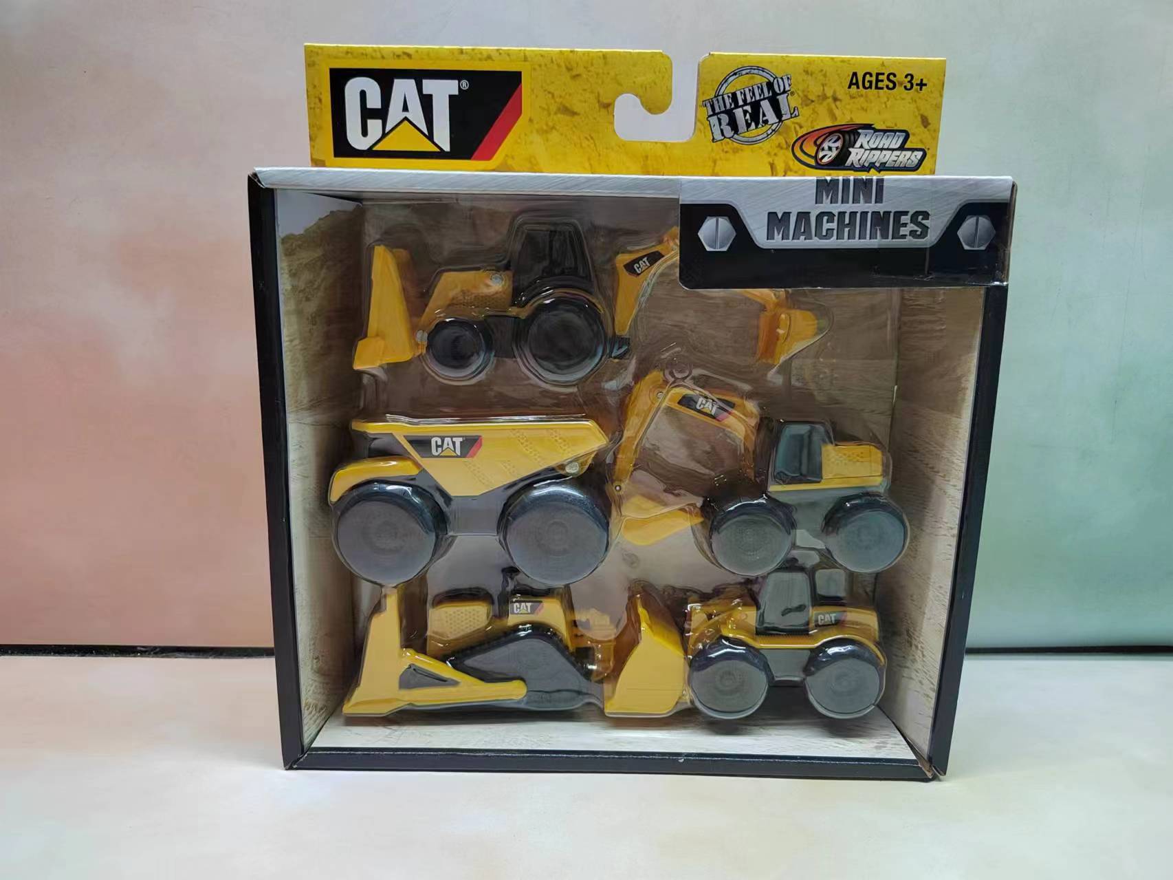 CAT卡特 挖土機(jī)運(yùn)泥車推土機(jī)卡車迷你工程車5件套可動(dòng)玩具車模型