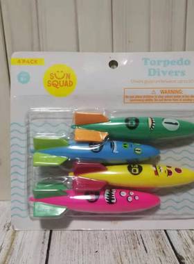 SwimWays Toypedo Bandits Pool Diving游泳潜水鱼雷飞镖玩具洗澡