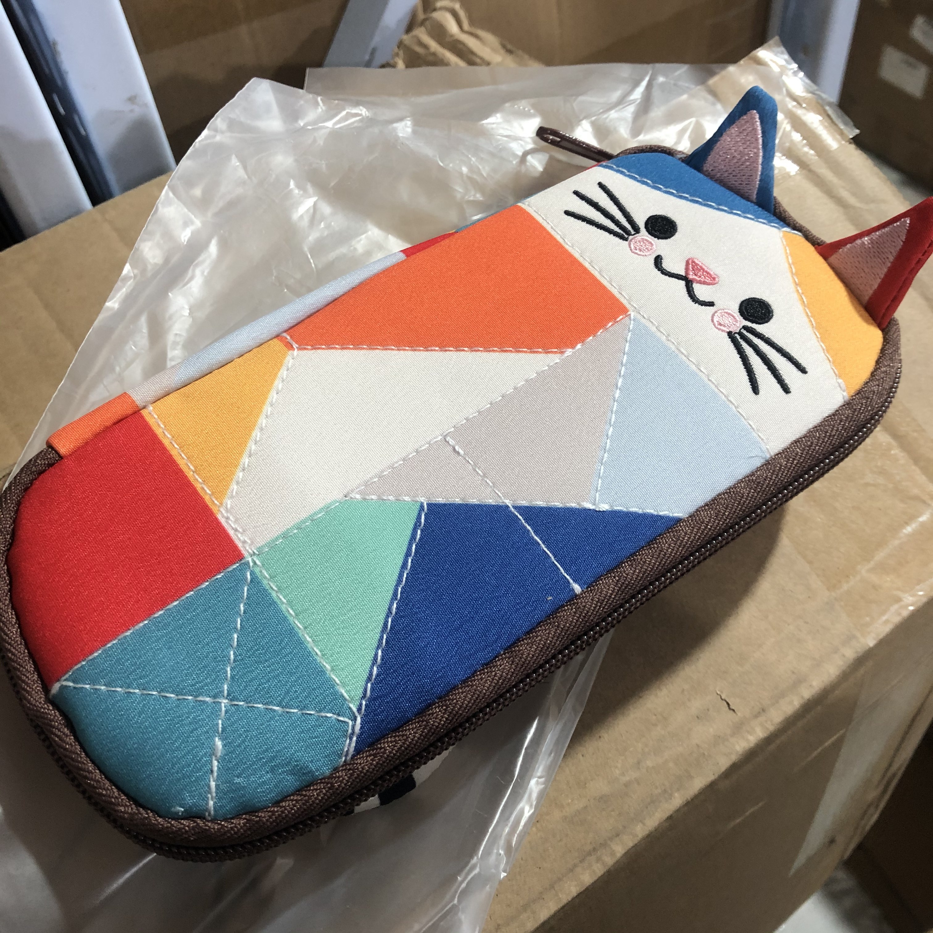 高颜值创意个性可爱卡通拼布猫猫笔袋ins风少女心便携收纳文具袋,模玩/动漫/周边/娃圈三坑/桌游,动漫背包/钱包/箱包,淘宝优惠券,粉丝福利购,淘宝优惠卷