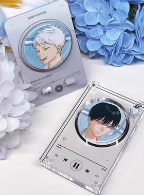 音乐CD播放器谷美吧唧砖吧唧托磁吸收纳盒高颜值周边展示桌面摆件