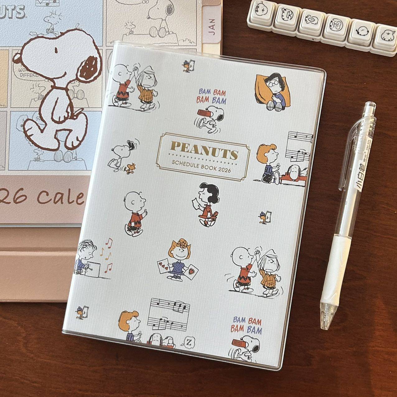 2026新款日本限定史努比彩页日程本复古风学生手账本打卡计划本子,文具电教/文化用品/商务用品,笔记本/记事本,淘宝优惠券,粉丝福利购,淘宝优惠卷