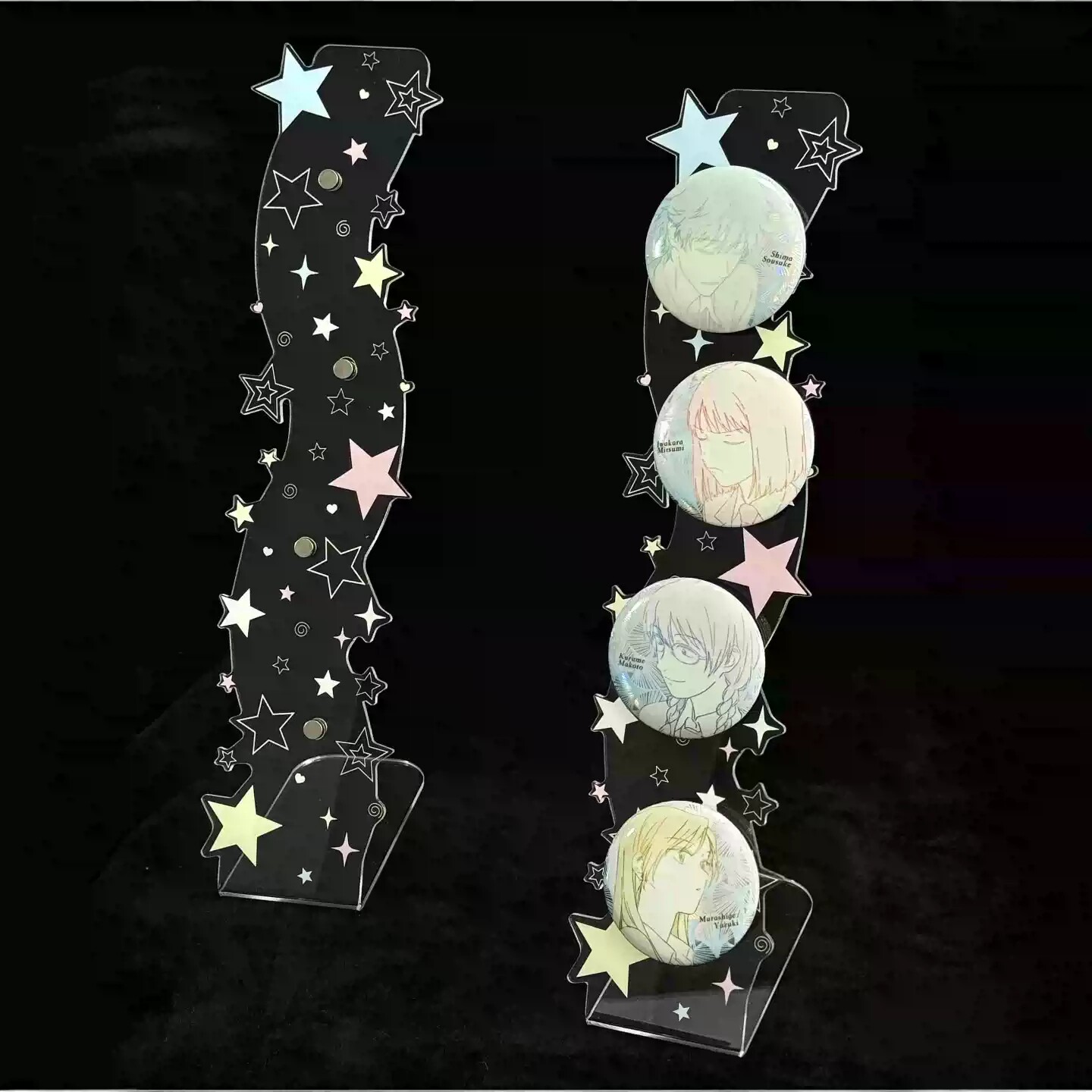 亚克力星星立牌磁吸吧唧托展示架谷美周边收藏装饰桌面打卡道具