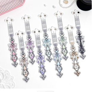 浅色莉莉丝之爪哥特风叉子吧唧展示架亚克力打卡棒徽章谷美吧唧托