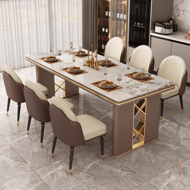 轻奢岩板现代简约餐桌