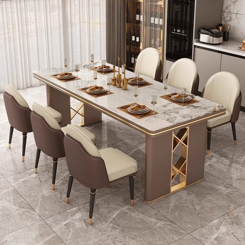 轻奢岩板现代简约餐桌
