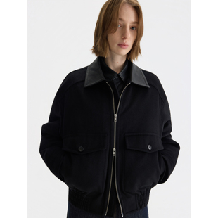 JACKET羊绒羊毛混纺皮领3M新雪丽A2夹克 PADDED PURE2 CASHMERE