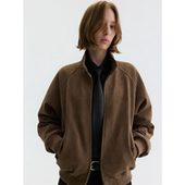 PURE2 复古麂皮绒G9哈灵顿棉服夹克 JACKET SUEDE PADDED