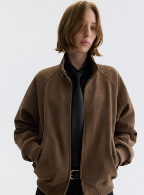 PURE2 SUEDE PADDED JACKET 复古麂皮绒G9哈灵顿棉服夹克