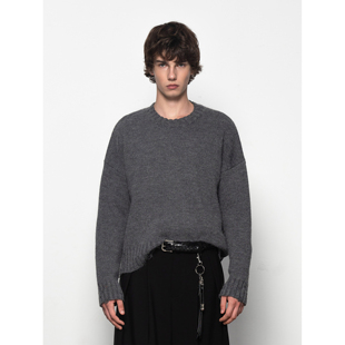 WOOL BOXY SWEATER短宽廓形美丽奴羊毛圆领毛衣 PURESQUARE PURE2