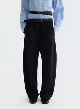 PURE2 YAK CURVED PANTS 牦牛绒混纺廓形保暖弯刀卫裤