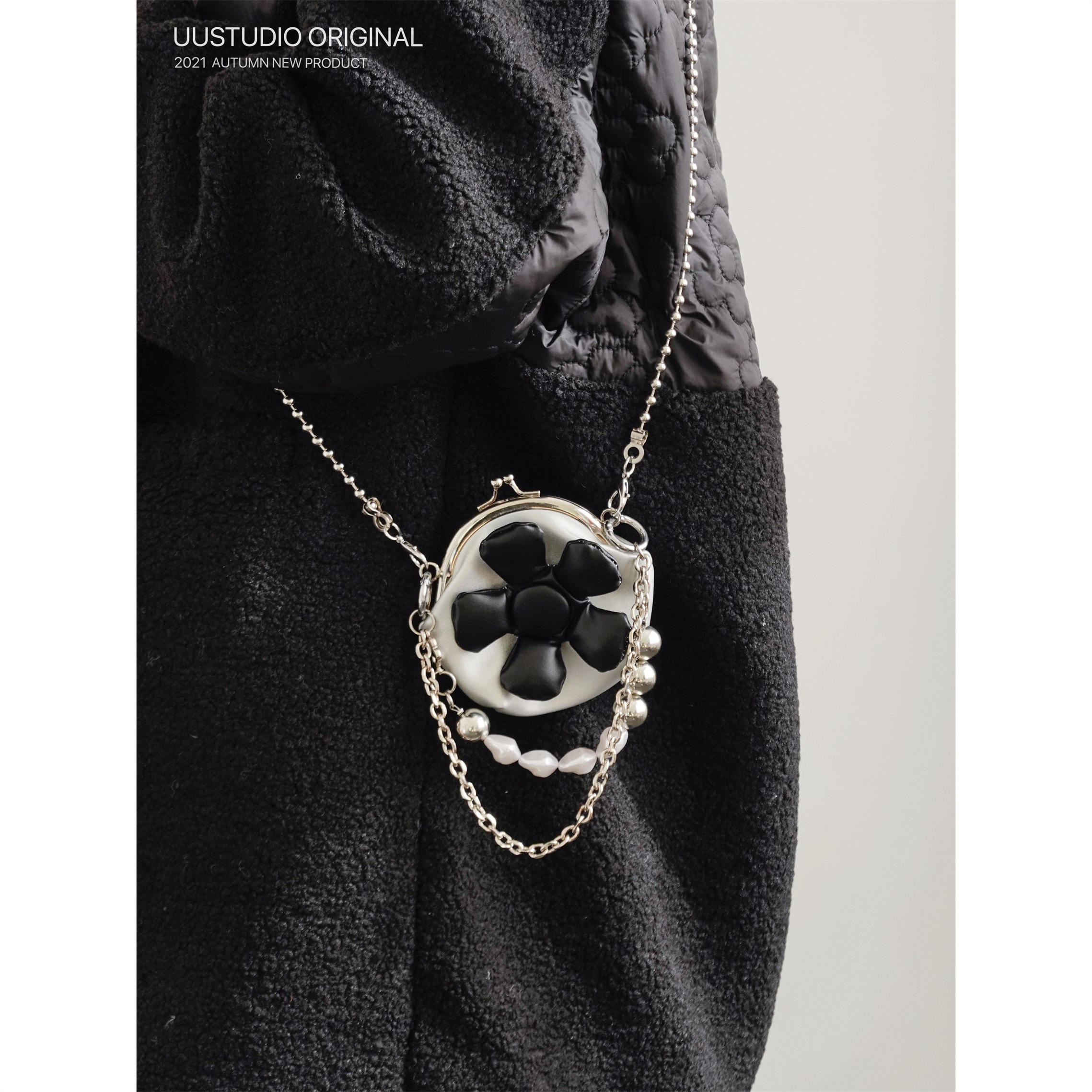 迷你uustudio花朵辣妹口红包暗黑