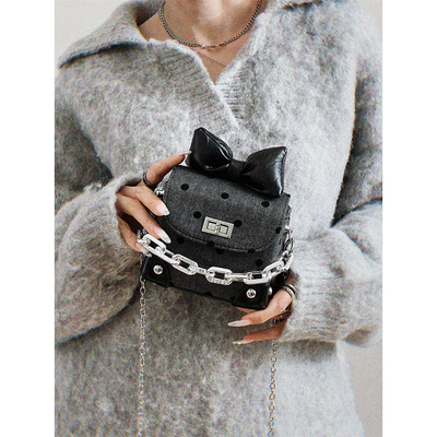 点蝴蝶链条迷你小方包潮