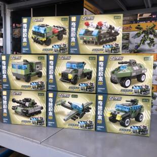 奇妙42207军事巡航导弹车8合一男孩军事儿童益智拼装积木玩具礼物