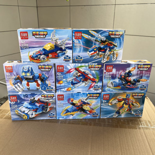 乐迪拼8108变形机器人金刚擎天机甲战士8合一拼装DIY积木男孩玩具