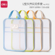 得力L型大开口科目分类袋小学生专用手提透明网纱拉链袋A4三层