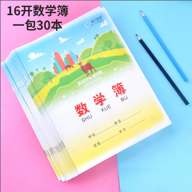 伟盛数学簿数学本统一标准簿册小学生作业本算术簿16开练习本包邮