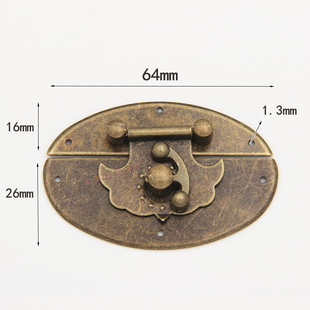 中式礼盒搭扣樟木箱扣仿古木盒锁扣酒盒首饰盒包装配件锁牌弯钩