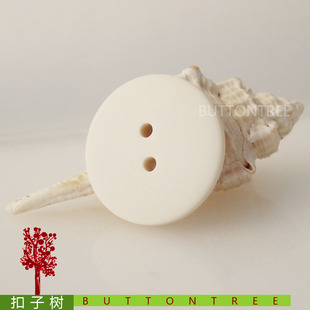 高档藏青色乳白色男女大衣钮扣风衣纽扣两眼面包圆形扣子2.5厘米